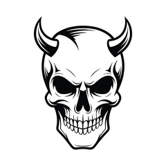 Skull vector illustration silhouette