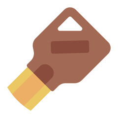 Tool key flat icon essential for locksmith repairs and adjustments.