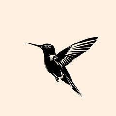 vector animal illustration, logo, silhouette with a fox