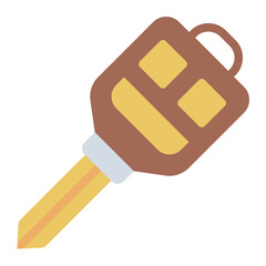 Key car flat icon for automotive security and access.