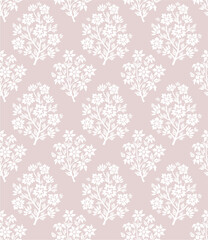 Floral Damask pattern Block print repeat vector file boho flower