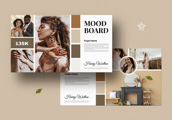 Creative Moodboard Template With Dark & Light Accents