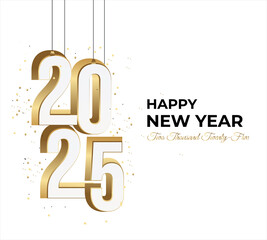 Elegant 2025 New Year Celebration, Modern 2025 New Year Design, Festive 2025 Happy New Year