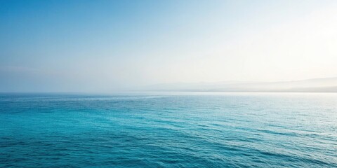 Obraz premium Calming blue gradient on a neutral tone with subtle noise, calming atmosphere, soft blue gradient
