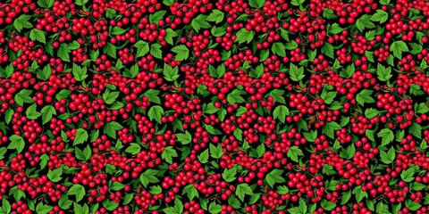 A seamless pattern of interlocking red currant bushes, creating a dynamic and textured design for wallpaper or tile, wallpaper, natural, design