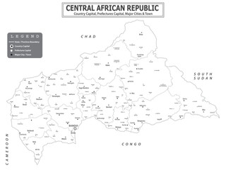 African Countries Geography Political map. Political map of country with capital, province or state capital, major cities and town.