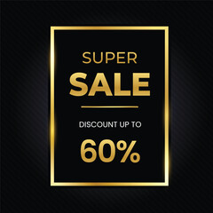 Luxury Gold-Themed Super Sale Design
