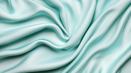 Obraz premium Elegant Light Blue Silk Fabric Drape Texture Background