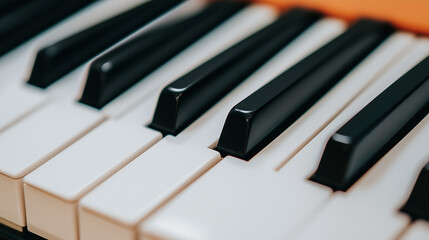 Piano Keys Close Up 