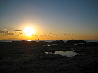 磯釣りの風景(千葉県館山)
