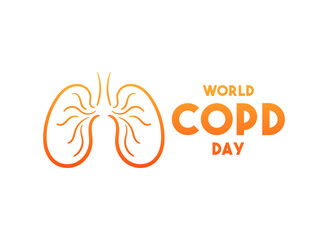 World COPD Day. Gradient colors.