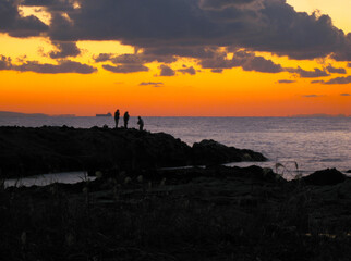 磯釣りの風景(千葉県館山)