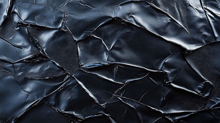 Obraz premium Crumpled Black Plastic