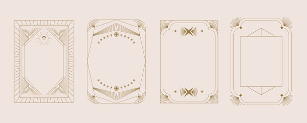 Vintage deco frame. Abstract decoration template for a4 vertical design