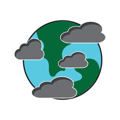 air pollution icon illustration design template