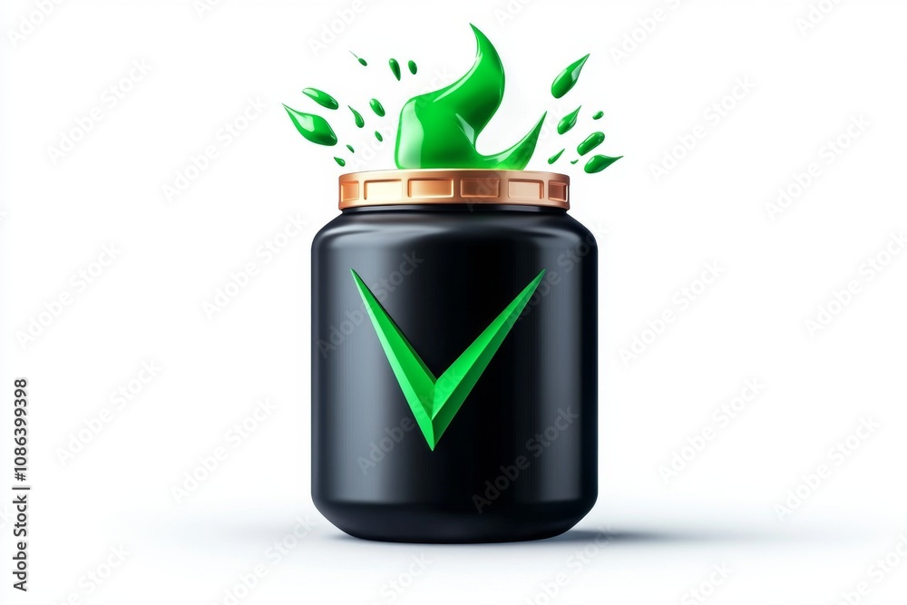 Poster a simple aa battery icon on a plain white background with a soft green accent