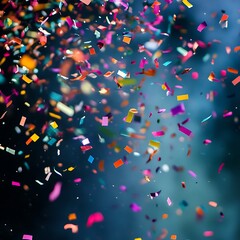 Colorful Confetti Falling