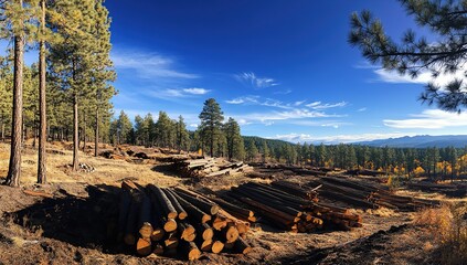 Logging in the Ponderosa Pine Forest: A Day in the Mountains