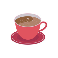 Coffee vector illustration on white background. Breakfast coffee and delicious drinks.