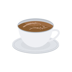 Coffee vector illustration on white background. Breakfast coffee and delicious drinks.