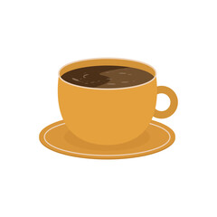 Coffee vector illustration on white background. Breakfast coffee and delicious drinks.