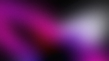 Purple pink blue white glowing color abstract grainy background. Smooth dark color flow, wave shaped, vibrant colors noisy gradient, bright, shine, noise texture backdrop