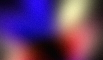 Blue red orange glowing color abstract grainy background. Smooth dark color flow, wave shaped, vibrant colors noisy gradient, bright, shine, noise texture backdrop