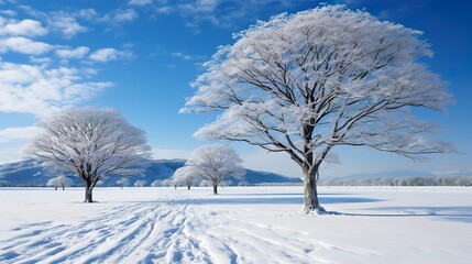 trees in the snow
