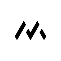 letter m checkmark logo design © AbieS