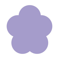 lilac flower geometric shape