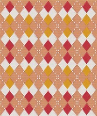 Trendy rhombus argyle knitting texture geometric with white background