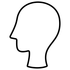 横顔アイコンイラスト