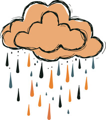 Colorful Rain Cloud Illustration