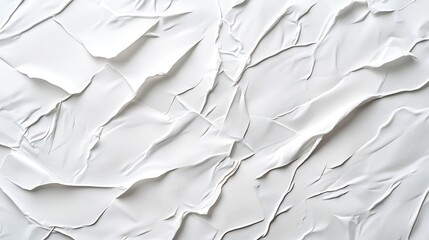 Abstract White Crumpled Paper Texture