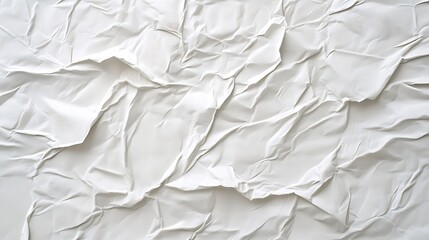 Fototapeta premium Abstract White Crumpled Paper Texture