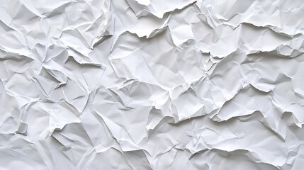 Obraz premium Abstract White Crumpled Paper Texture