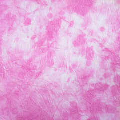 ピンクの和紙染め模様