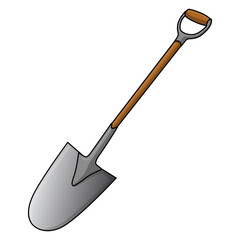 shovel vector illustration top view images