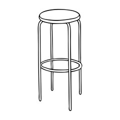 bar stool sketch vector illustration