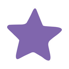 purple star hand drawn