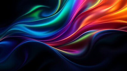 Abstract colorful shape, minimalist background design, 3d render