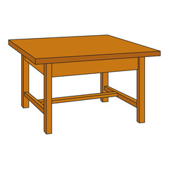 wooden table vector illustration