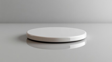 Minimalistic white pedestal for product display.