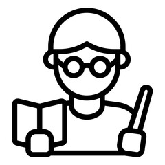 Math Teacher Avatar outline icon