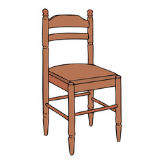 wooden chair vector illustration
