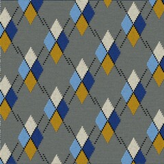 Trendy rhombus argyle knitting texture geometric with white background