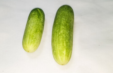 green cucumber isolated on white background