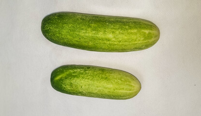 green cucumber isolated on white background