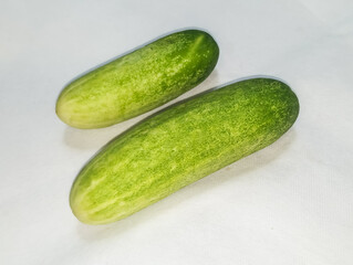 green cucumber isolated on white background