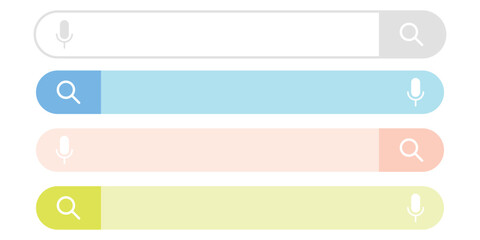 Obraz premium collection of Internet browser Engine search bars